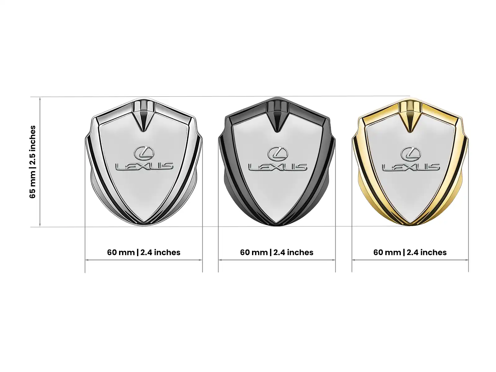 Lexus Metal Emblema Insignia Mínimo Forma Global Ajuste